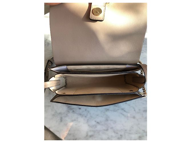 Borsa a mano Chloé Faye in pelle taupe - vista 5