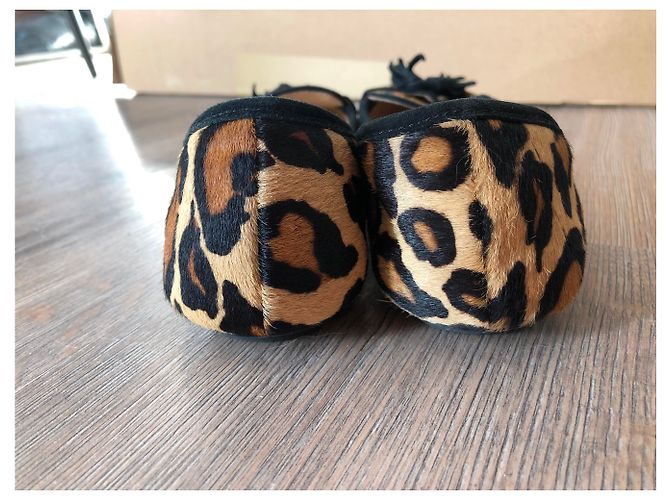 Autre Marque Mocassini in pelle stampa leopardata 37 Stampa leopardo - vista 2