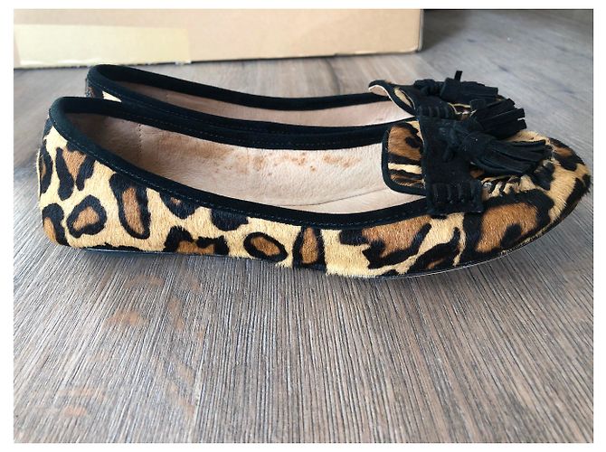 Autre Marque Mocassini in pelle stampa leopardata 37 Stampa leopardo - vista 3