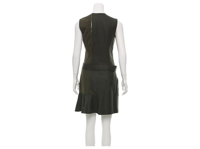 Joseph Bella Gabadine Wollkleid Olivgrün - Ansicht 3