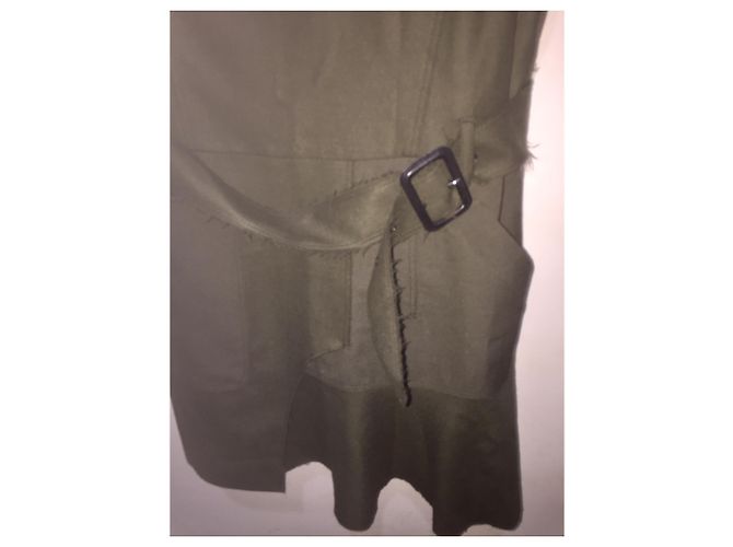 Joseph Bella Gabadine Wollkleid Olivgrün - Ansicht 7