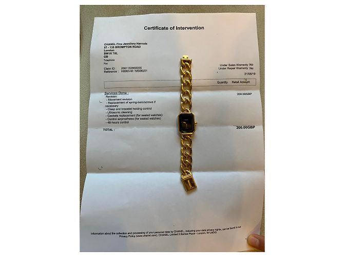 Première Montre Chanel Premiere 18K Or Jaune H0003 - vue 8