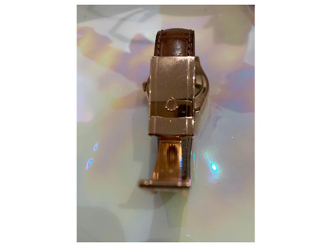Reloj Rolex Oro Rosa Bisel de Diamantes Baguette Esfera de Madreperla 36mm Castaño - vista 3