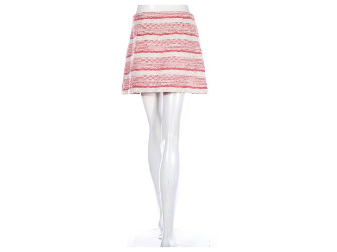 Falda Thakoon Addition Beige Roja de Algodón - vista 2