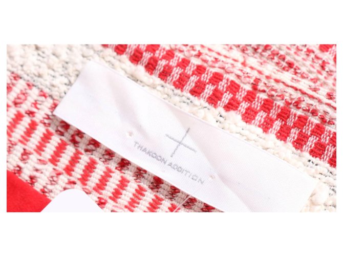 Falda Thakoon Addition Beige Roja de Algodón - vista 3