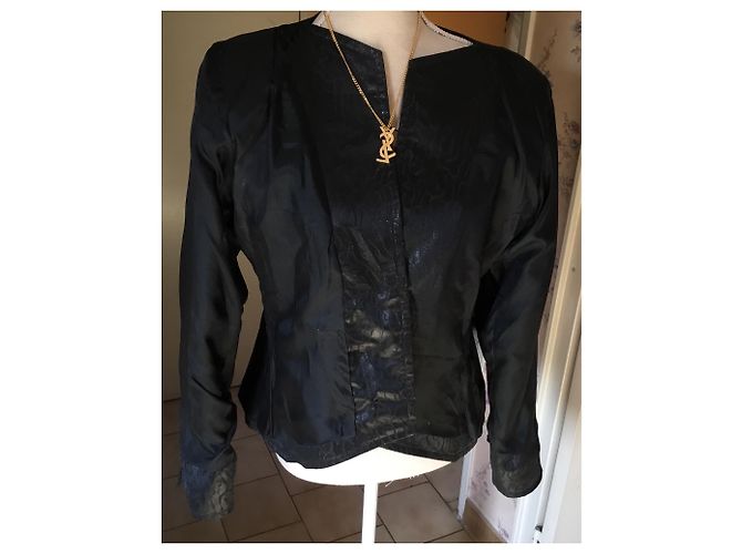 Yves Saint Laurent BLACKER NEGRO CON RAMAJES - vista 7