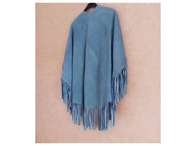 Autre Marque WAELFA Wildleder Cape Hellblau - Ansicht 2