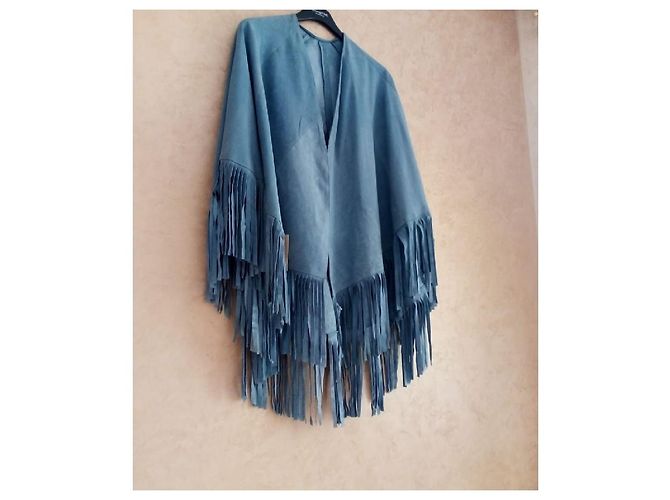 Autre Marque WAELFA Wildleder Cape Hellblau - Ansicht 3