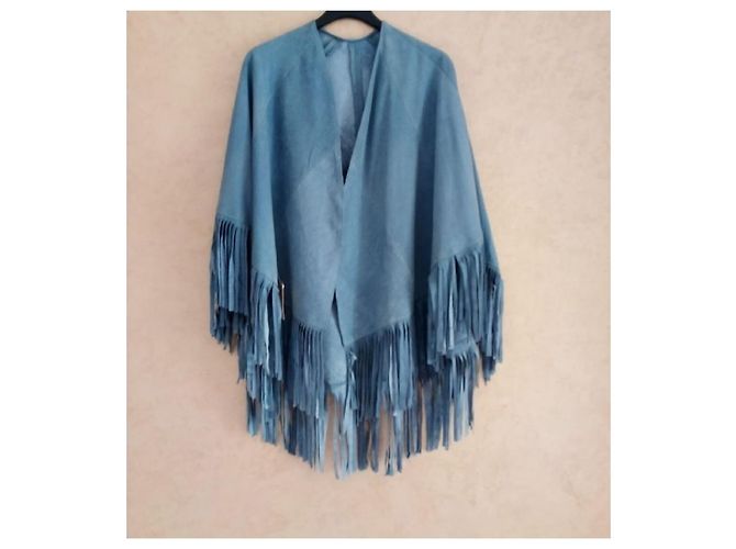 Autre Marque WAELFA Wildleder Cape Hellblau - Ansicht 4