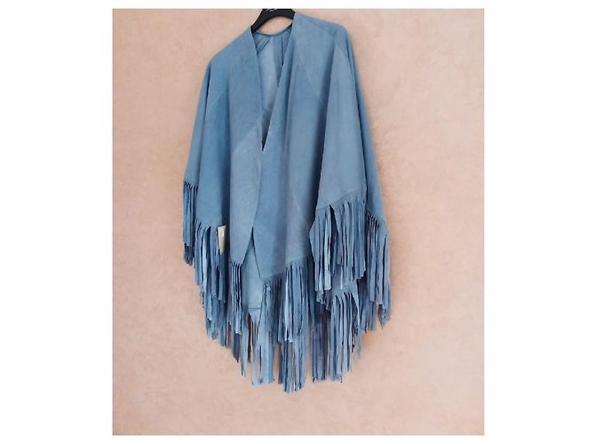 Autre Marque WAELFA Wildleder Cape Hellblau - Ansicht 5