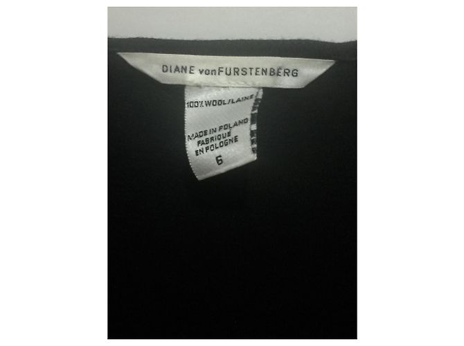 Diane Von Furstenberg Elena Wollkleid schwarz - Ansicht 4