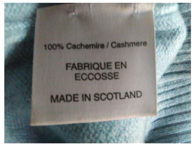 BALMAIN Pull à col roulé en cachemire Turquoise - vue 7