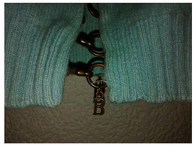 BALMAIN Pull à col roulé en cachemire Turquoise - vue 9