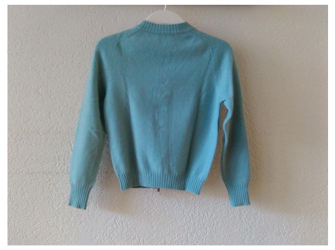 BALMAIN Pull à col roulé en cachemire Turquoise - vue 5