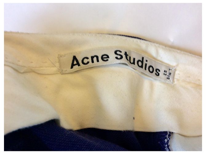 Acne Pantalones de lino violeta Púrpura - vista 4