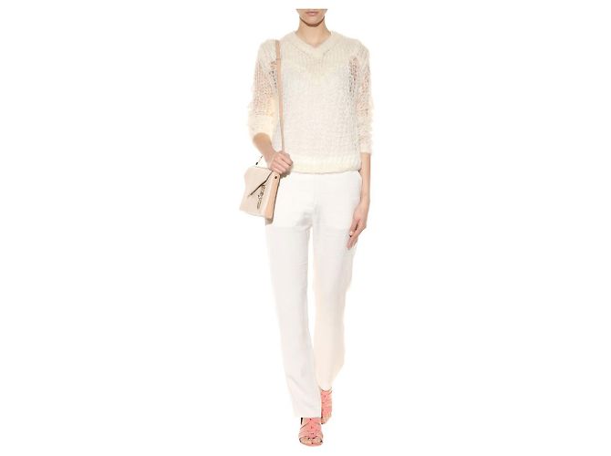 Acne Pantalones de lino violeta Púrpura - vista 6