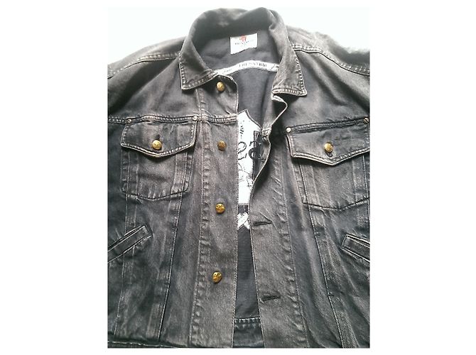 Trussardi Jeans Blazer Jacke aus Denim Grau Oversize - Ansicht 5