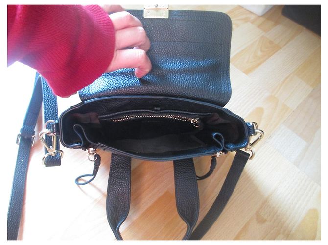 3.1 Phillip Lim Pashli Tasche Schwarzes genarbtes Kalbsleder - Ansicht 11