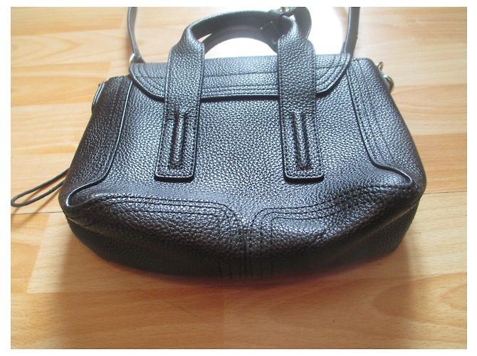 3.1 Phillip Lim Pashli Tasche Schwarzes genarbtes Kalbsleder - Ansicht 6
