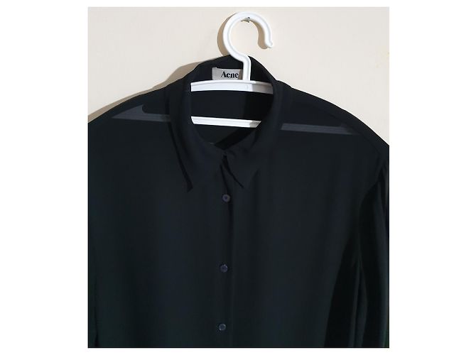 Acne Tunika Hemd Schwarz Polyester - Ansicht 3