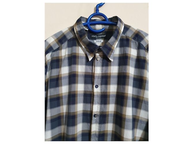 Camicia in cotone con motivo tartan Dolce & Gabbana Multicolore - vista 3