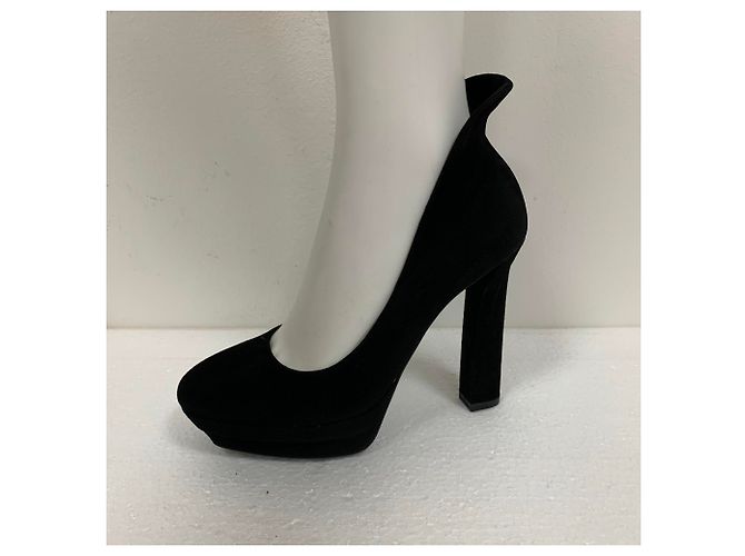 Bottega Veneta Décolleté in pelle scamosciata nera Nero - vista 11