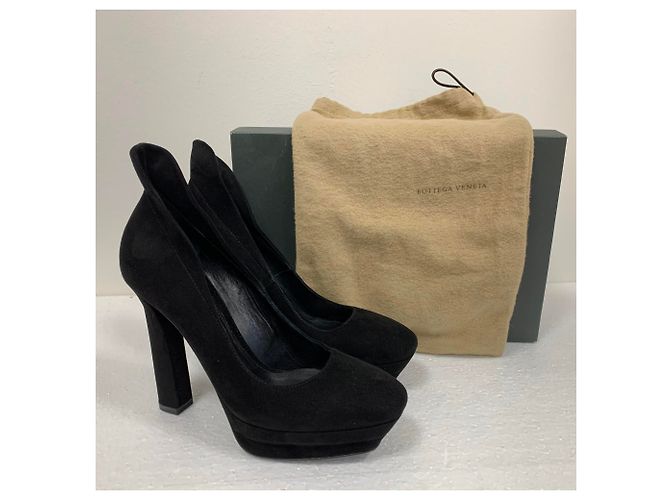 Bottega Veneta Décolleté in pelle scamosciata nera Nero - vista 14