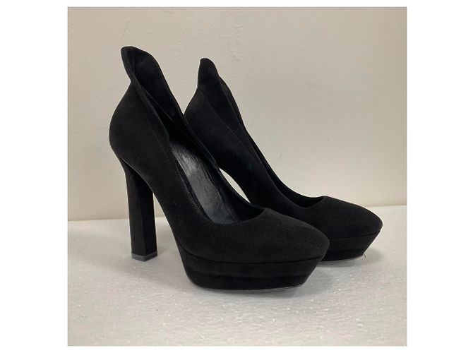 Bottega Veneta Décolleté in pelle scamosciata nera Nero - vista 4