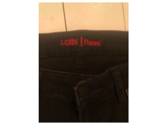 Ikks ICode black flared trousers with embroidered pockets - view 2
