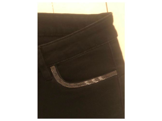Ikks ICode black flared trousers with embroidered pockets - view 3