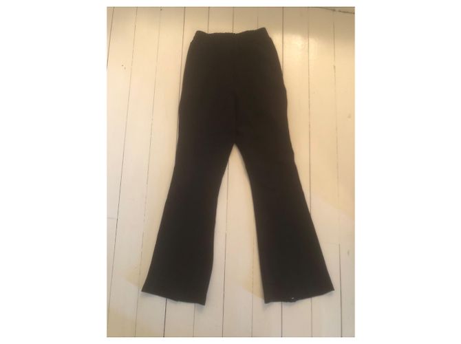 Ikks ICode black flared trousers with embroidered pockets - view 5
