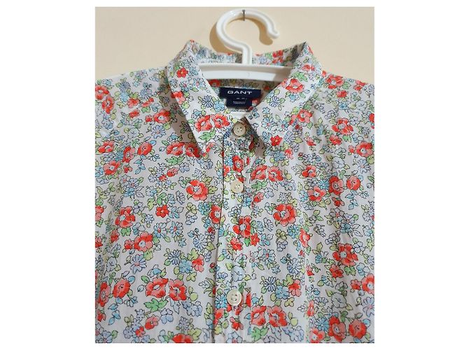 Autre Marque Gant Baumwollhemd mit Blumenmuster Mehrfarben - Ansicht 2