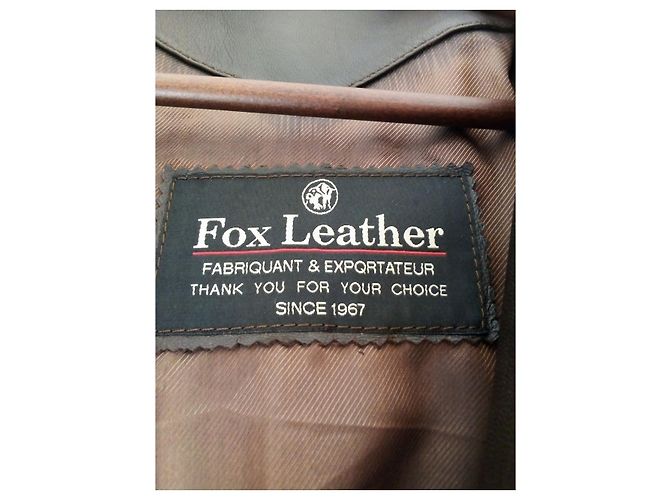 Autre Marque FOX LEATHER BRAND Spencer Jacke mit Fransen braunes Lammfell - Ansicht 3