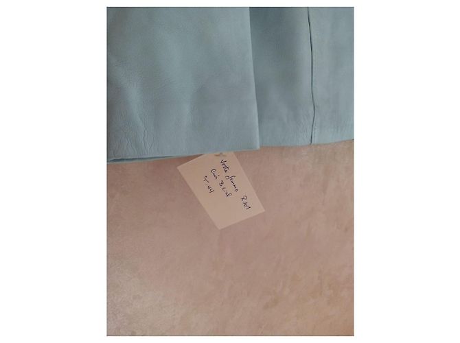 Autre Marque Chaqueta de cuero azul claro FOX LEATHER BRAND XXL - vista 2