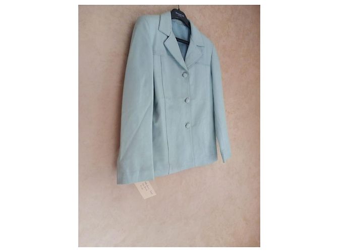 Autre Marque Chaqueta de cuero azul claro FOX LEATHER BRAND XXL - vista 5