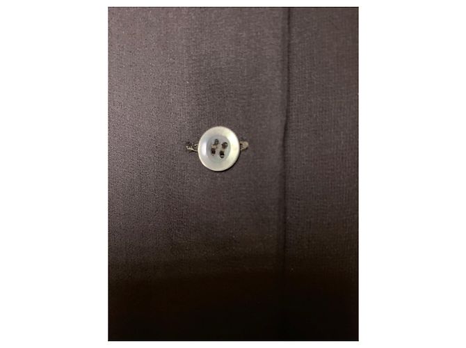 Vestido Aspesi Blu chocolate escuro de seda e forro de lã Marrom - vista 8