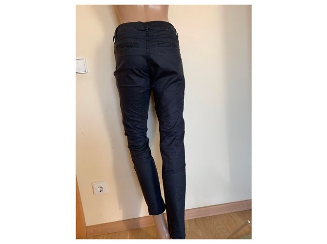 Autre Marque Calças de ganga Stefanel em denim preto e azul Tamanho 27 - vista 3