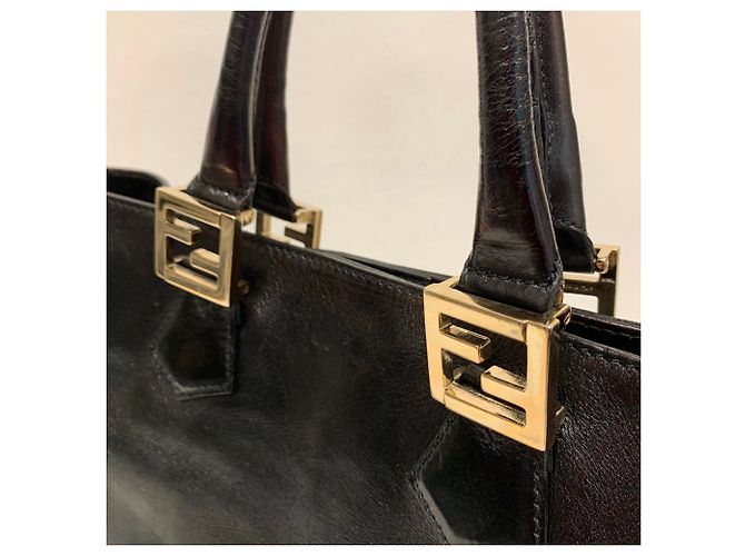 Fendi Borsa tote nera Twins - vista 5