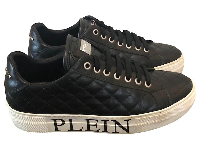 Philipp Plein Sneaker aus Leder schwarz Größe 39 - Ansicht 2