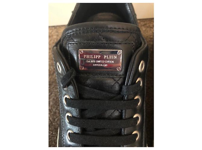 Philipp Plein Sneaker aus Leder schwarz Größe 39 - Ansicht 3