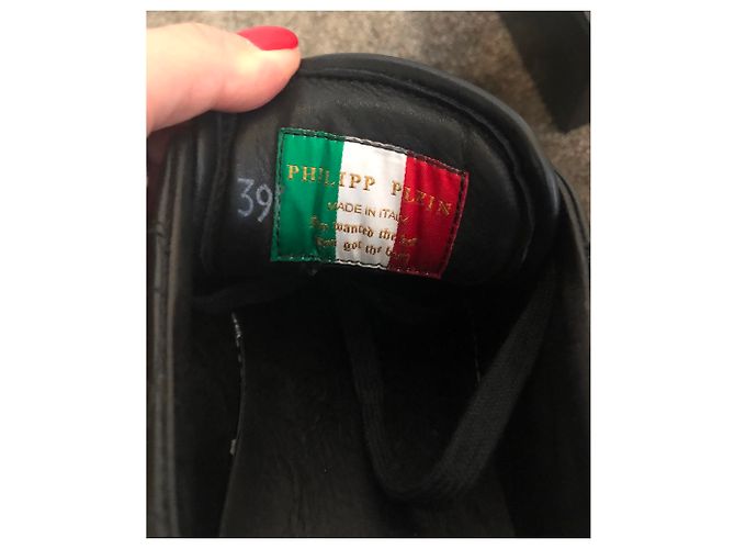 Philipp Plein Sneaker aus Leder schwarz Größe 39 - Ansicht 7