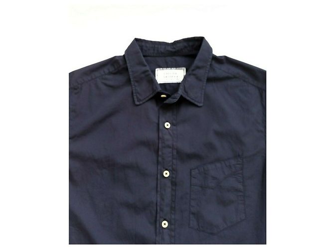 Autre Marque Camicia elegante Officine Generale France nera cotone S Nero - vista 3