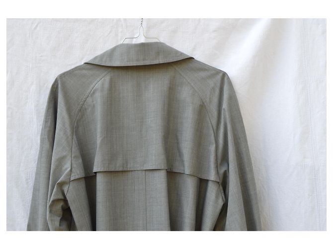 Hermès Trench in lana e seta Grigio - vista 4