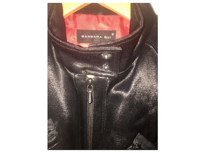 Barbara Bui Satinjacke mit Glockenärmeln Schwarz - Ansicht 10