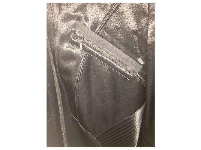 Barbara Bui Satinjacke mit Glockenärmeln Schwarz - Ansicht 8