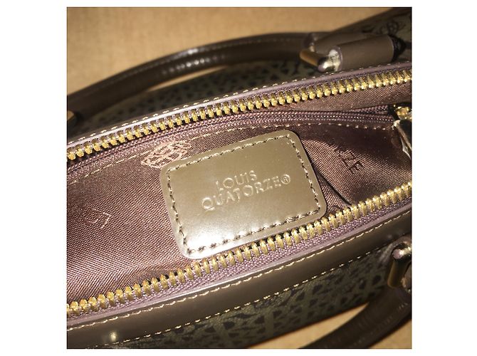 Autre Marque Borsa Louis Quatorze in pelle marrone scuro - vista 3