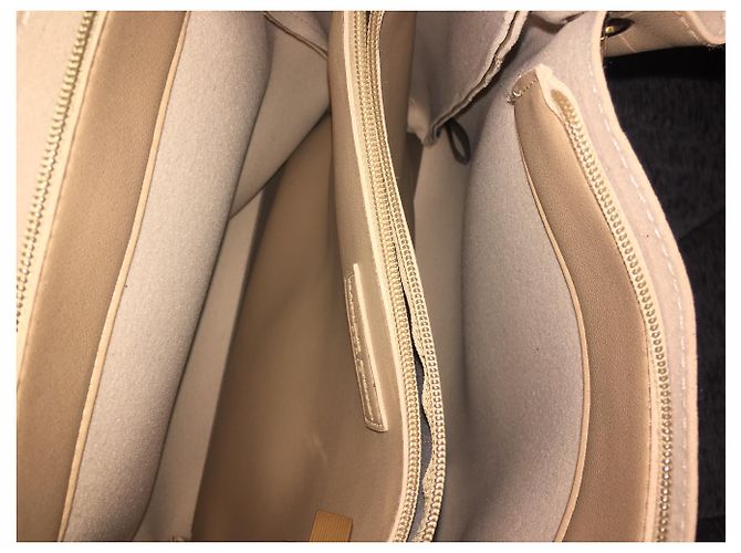Borsa a mano Jean Louis Scherrer in pelle beige - vista 3