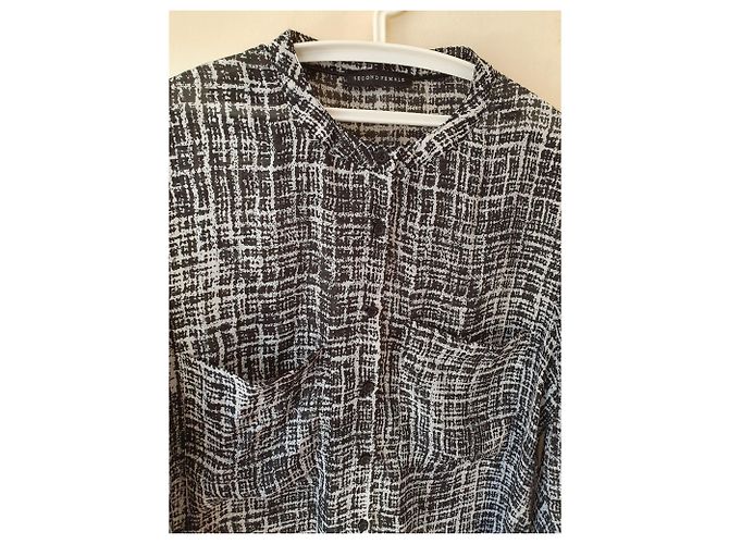 Autre Marque Second Female Camicia Tula Nero Bianco - vista 2