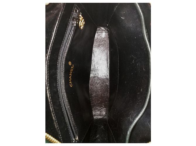 Chanel Camera Bag Lammleder Dunkelgrün - Ansicht 6