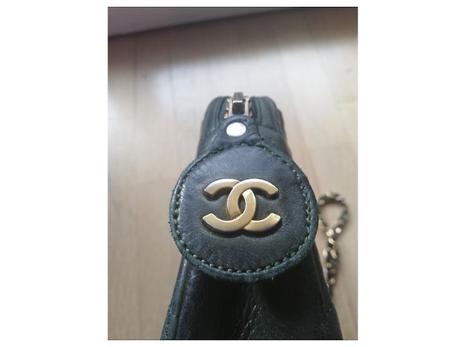 Chanel Camera Bag Lammleder Dunkelgrün - Ansicht 9